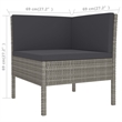 vidaXL 6 Piece Garden Furniture Set in Gray/Anthracite