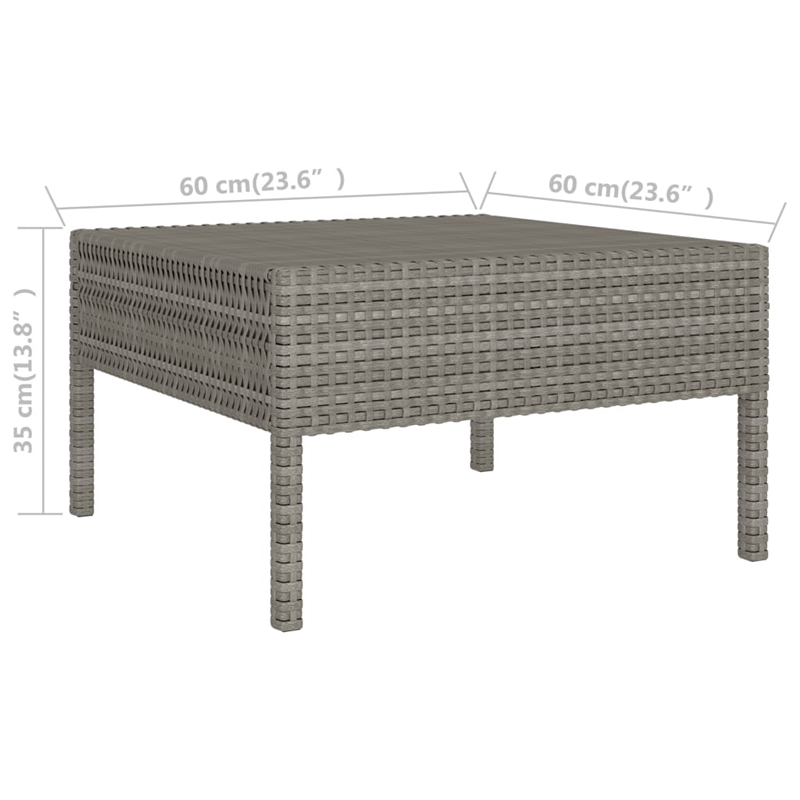 vidaXL 6 Piece Garden Furniture Set in Gray/Anthracite