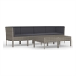 vidaXL 6 Piece Garden Furniture Set in Gray/Anthracite