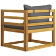 vidaXL 5 Piece Solid Acacia Wood Garden Lounge Set in Gray