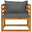 vidaXL 5 Piece Solid Acacia Wood Garden Lounge Set in Gray