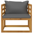 vidaXL 7 Piece Solid Acacia Wood Garden Lounge Set in Gray