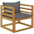 vidaXL 7 Piece Solid Acacia Wood Garden Lounge Set in Gray