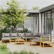 vidaXL 12 Piece Solid Acacia Wood Garden Lounge Set in Gray/Natural