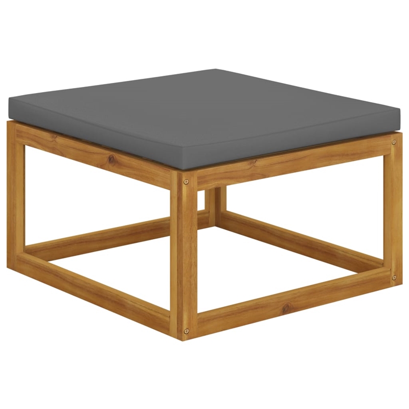 vidaXL 9 Piece Solid Acacia Wood Garden Lounge Set in Gray