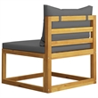 vidaXL 9 Piece Solid Acacia Wood Garden Lounge Set in Gray