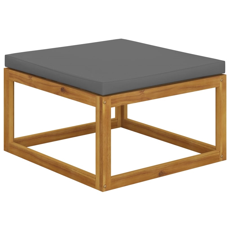 vidaXL 7 Piece Solid Acacia Wood Garden Lounge Set in Gray/Natural