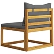 vidaXL 7 Piece Solid Acacia Wood Garden Lounge Set in Gray/Natural