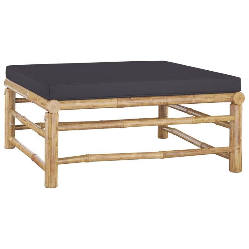 vidaXL 6 Piece Bamboo Medium Garden Lounge Set in Gray