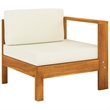 vidaXL 8 Piece Solid Acacia Wood Lounge Set in Cream