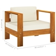vidaXL 8 Piece Solid Acacia Wood Lounge Set in Cream