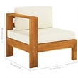 vidaXL 8 Piece Solid Acacia Wood Lounge Set in Cream