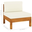 vidaXL 8 Piece Solid Acacia Wood Lounge Set in Cream