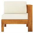 vidaXL 8 Piece Solid Acacia Wood Lounge Set in White/Cream