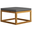 vidaXL 4 Piece Solid Acacia Wood Garden Lounge Set in Gray/Brown