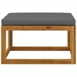 vidaXL 4 Piece Solid Acacia Wood Garden Lounge Set in Gray/Brown