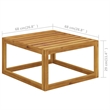 vidaXL 5 Piece Solid Acacia Wood Garden Lounge Set in Cream