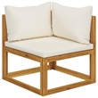 vidaXL 8 Piece Solid Acacia Wood Garden Lounge Set in Cream