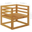 vidaXL 8 Piece Solid Acacia Wood Garden Lounge Set in Cream