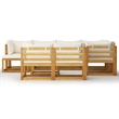 vidaXL 10 Piece Solid Acacia Wood Garden Lounge Set in Cream/Natural