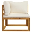 vidaXL 10 Piece Solid Acacia Wood Garden Lounge Set in Cream/Natural