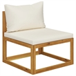 vidaXL 12 Piece Solid Acacia Wood Garden Lounge Set in Cream