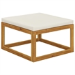 vidaXL 9 Piece Solid Acacia Wood Garden Lounge Set in Cream