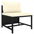 vidaXL 7 Piece Garden Lounge Set in Black/White/Cream