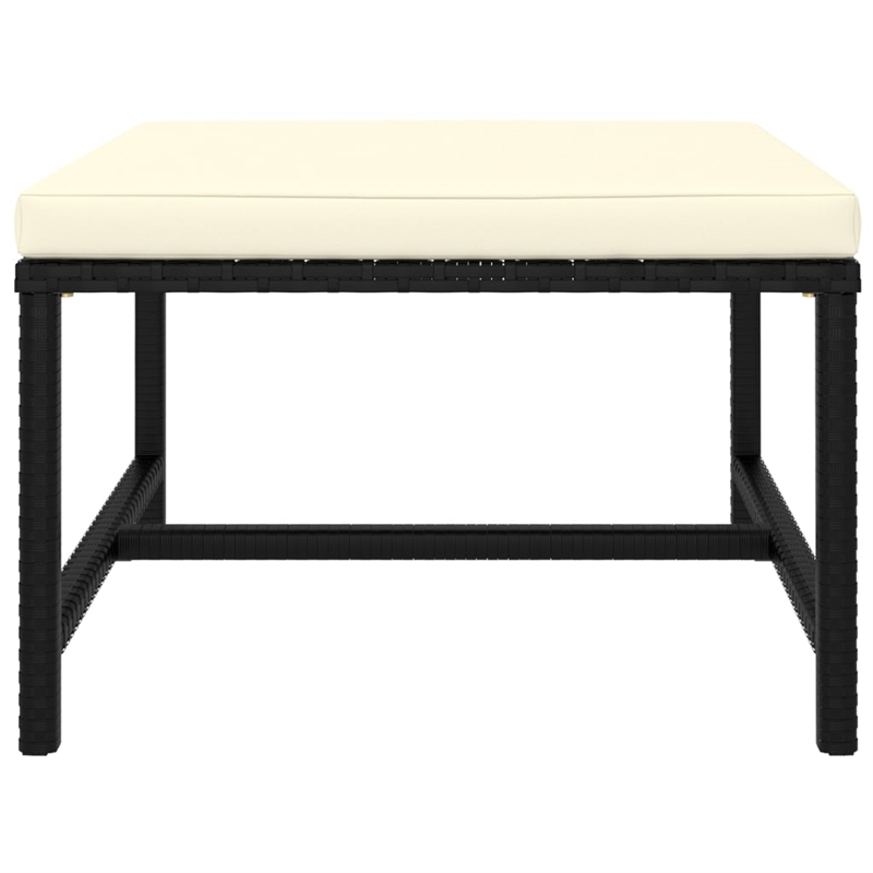 vidaXL 7 Piece Garden Lounge Set in Black/White/Cream