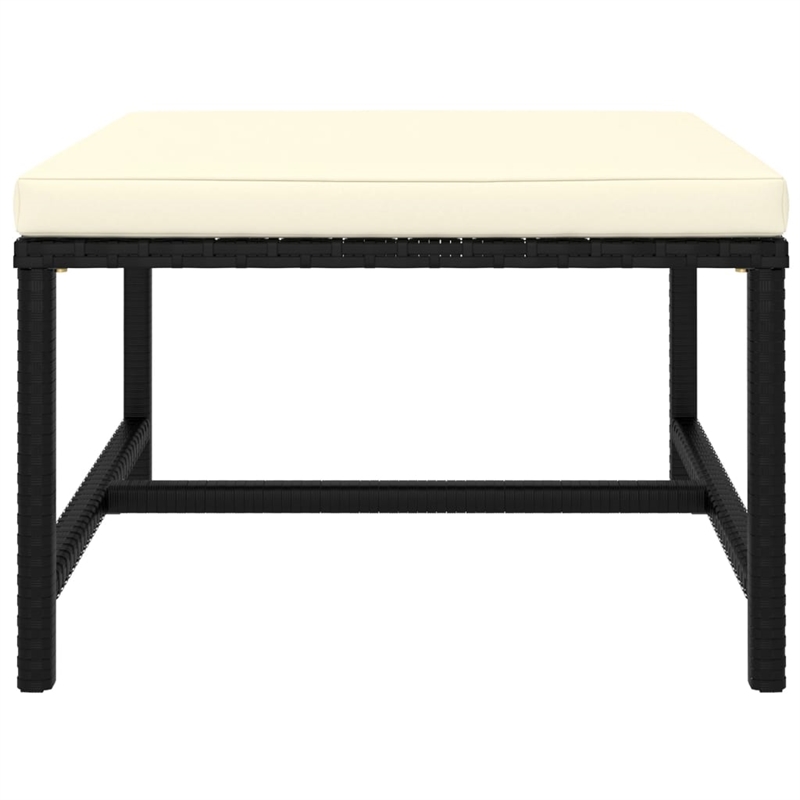 vidaXL 9 Piece Garden Lounge Set in Black/White/Cream