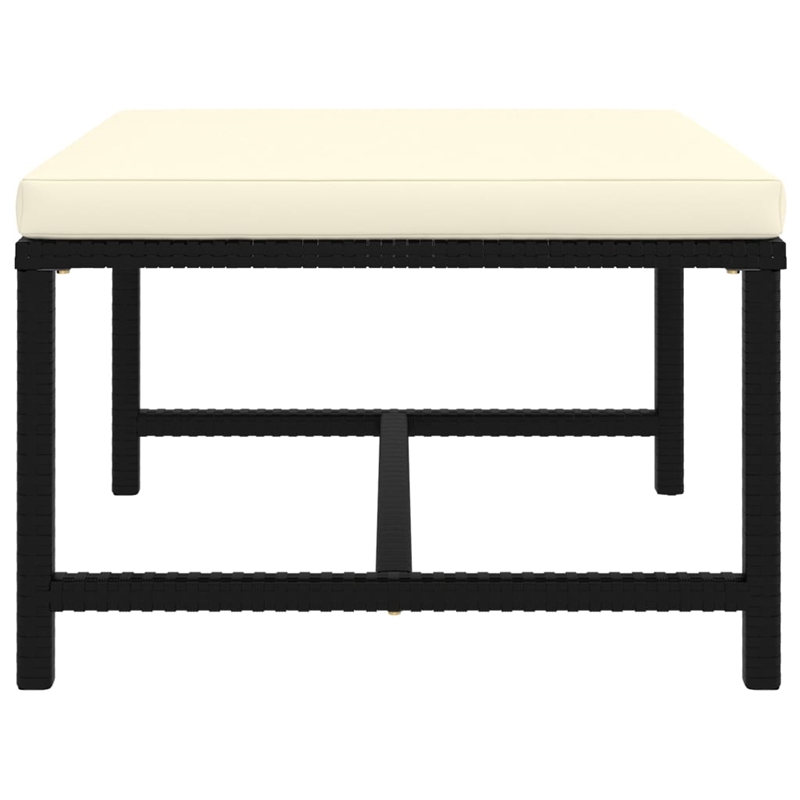 vidaXL 9 Piece Garden Lounge Set in Black/White/Cream