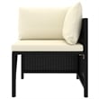 vidaXL 10 Piece Steel Garden Lounge Set in Black/White/Cream