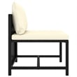 vidaXL 10 Piece Steel Garden Lounge Set in Black/White/Cream
