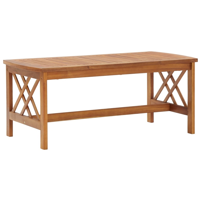 vidaXL Solid Acacia Wood Large Garden Lounge Set in White/Cream/Natural