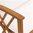 vidaXL Solid Acacia Wood Large Garden Lounge Set in White/Cream/Natural