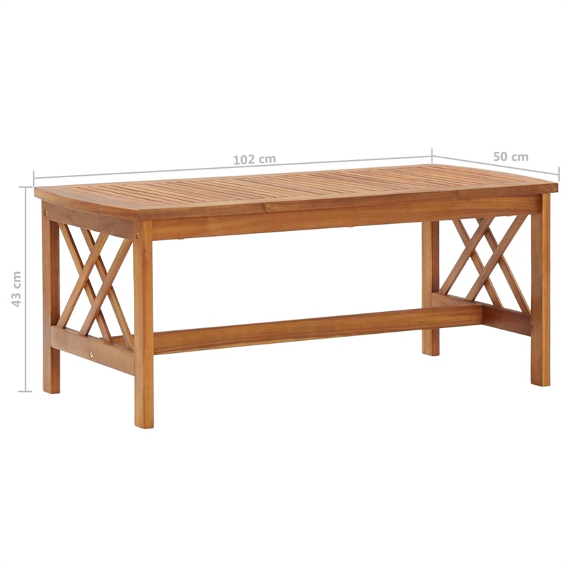 vidaXL Solid Acacia Wood Large Garden Lounge Set in White/Cream/Natural