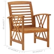 vidaXL 5 Piece Solid Acacia Wood Garden Lounge Set in Natural