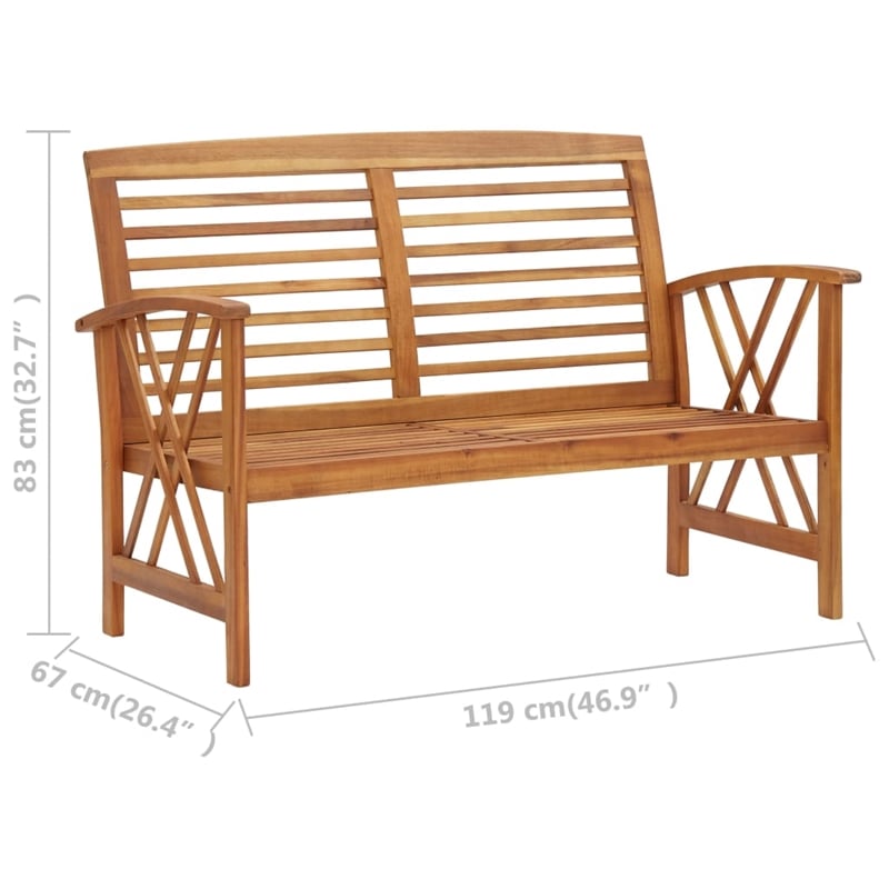 vidaXL 5 Piece Solid Acacia Wood Garden Lounge Set in Natural