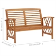 vidaXL 5 Piece Solid Acacia Wood Garden Lounge Set in Natural