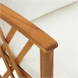 vidaXL 5 Piece Solid Acacia Wood Garden Lounge Set in White/Cream/Natural