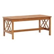 vidaXL 5 Piece Solid Acacia Wood Garden Lounge Set in White/Cream/Natural