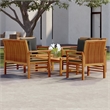 vidaXL 5 Piece Solid Acacia Wood Garden Lounge Set in Gray