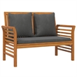 vidaXL 5 Piece Solid Acacia Wood Garden Lounge Set in Gray