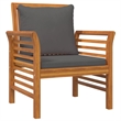 vidaXL 5 Piece Solid Acacia Wood Garden Lounge Set in Gray