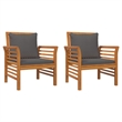 vidaXL 5 Piece Solid Acacia Wood Garden Lounge Set in Gray