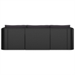 vidaXL 10 Piece Poly Rattan Small Garden Lounge Set in Black