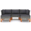 vidaXL 5 Piece Steel Garden Lounge Set in Gray/Anthracite