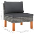 vidaXL 5 Piece Steel Garden Lounge Set in Gray/Anthracite