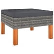 vidaXL 6 Piece Poly Rattan Garden Lounge Set in Gray