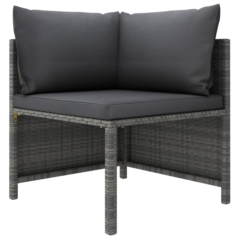 vidaXL 6 Piece Steel Garden Lounge Set in Gray/Anthracite